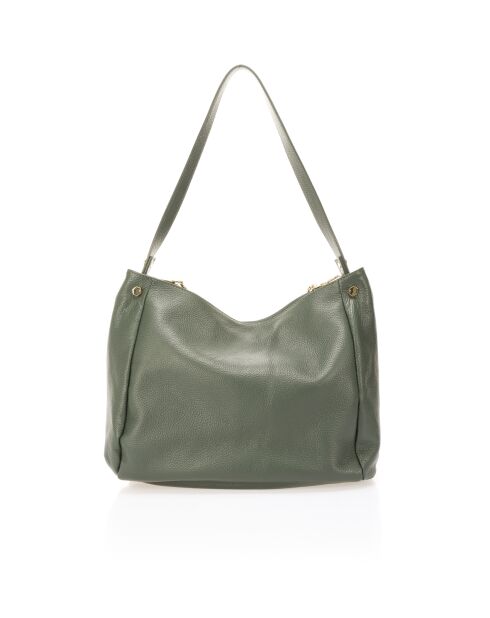 Bolso de hombro Serena de piel verde - 35x16x26 cm