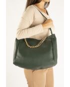 Borsa a tracolla Serena in pelle verde - 35x16x26 cm