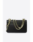 Schwarze Tess Schultertasche aus Leder - 25x5x15 cm