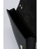 Schwarze Tess Schultertasche aus Leder - 25x5x15 cm