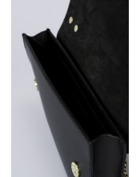 Schwarze Tess Schultertasche aus Leder - 25x5x15 cm