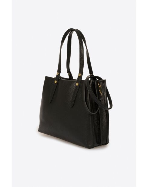 Borsa a tracolla Bianca in pelle nera - 30x11x23 cm