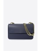 Sac bandoulière en cuir Tess bleu - 25x 5x 15 cm