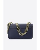 Sac bandoulière en cuir Tess bleu - 25x 5x 15 cm