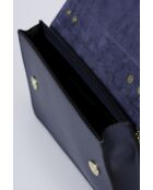Sac bandoulière en cuir Tess bleu - 25x 5x 15 cm