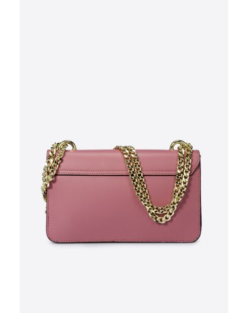 Schultertasche Tess aus Leder in Rosa, 25 x 5 x 15 cm