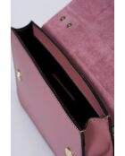 Roze leren schoudertas van Tess - 25x5x15 cm