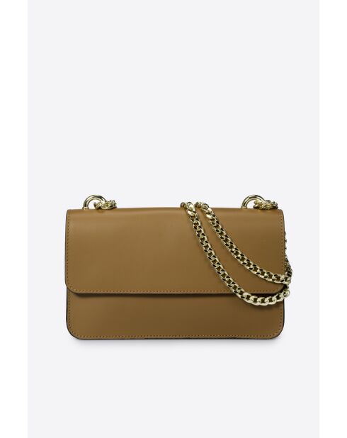 Tess Schultertasche aus cognacfarbenem Leder - 25x5x15 cm