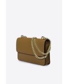 Tess Schultertasche aus cognacfarbenem Leder - 25x5x15 cm
