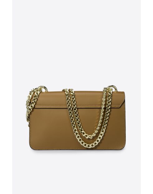 Tess Schultertasche aus cognacfarbenem Leder - 25x5x15 cm