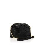 Bolso de hombro de piel Vian negro - 23x8x18 cm