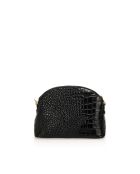 Bolso de hombro de piel Vian negro - 23x8x18 cm