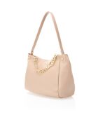 Borsa a tracolla Serena in pelle color cipria - 35x16x26 cm