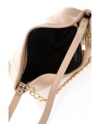 Borsa a tracolla Serena in pelle color cipria - 35x16x26 cm