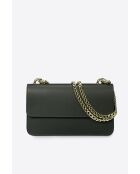 Tess grüne Schultertasche aus Leder - 25x5x15 cm