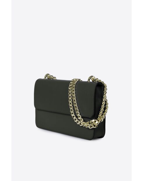 Tess grüne Schultertasche aus Leder - 25x5x15 cm