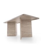 Table à manger avec plateau rectangulaire et 2 pieds l180 cm - loft