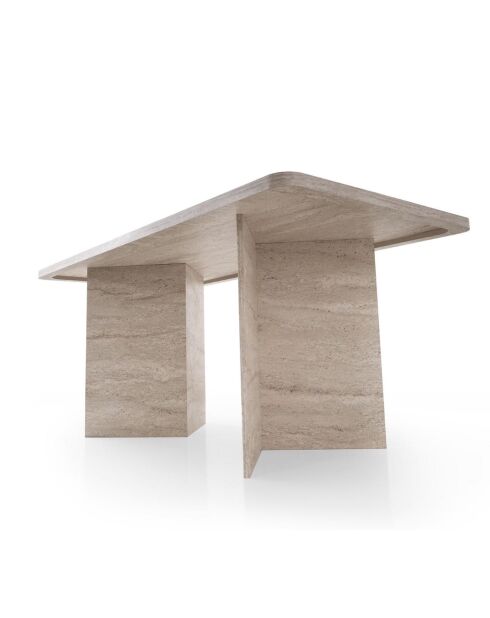 Table à manger avec plateau rectangulaire et 2 pieds l180 cm - loft