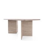 Table à manger avec plateau rectangulaire et 2 pieds l180 cm - loft