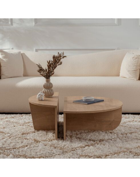 Lot de 2 tables basses l90 cm - orion