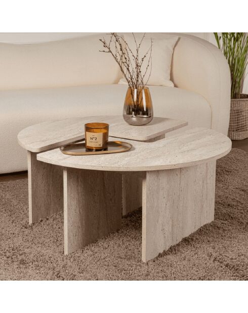 Lot de 2 tables basses l90 cm - moira