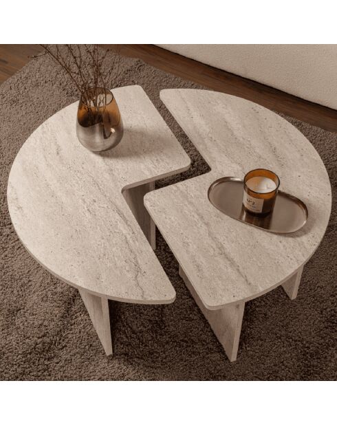 Lot de 2 tables basses l90 cm - moira