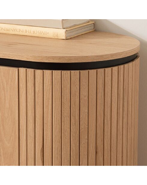 Buffet 2 portes avec effet rainuré l120 cm - malaga