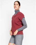 Pull sans manches Adele bordeaux