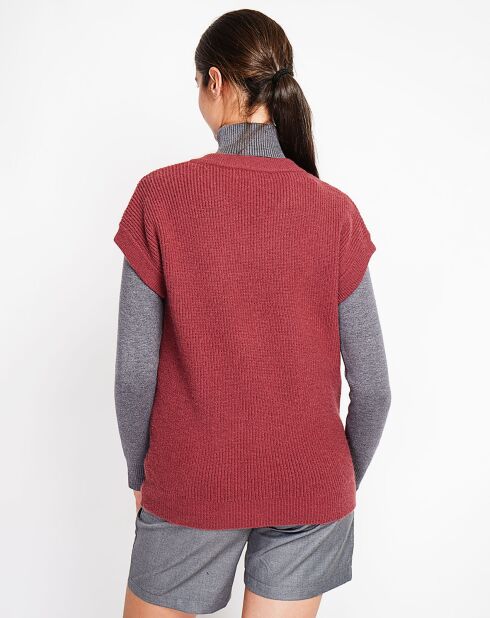 Pull sans manches Adele bordeaux