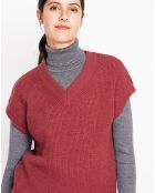 Pull sans manches Adele bordeaux