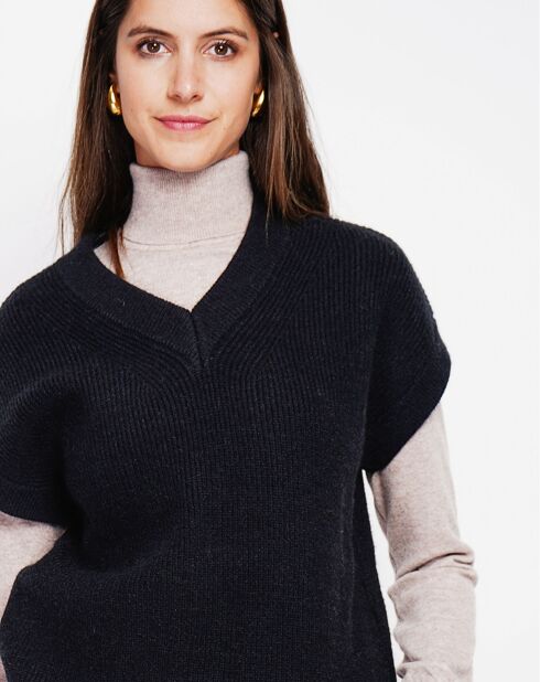 Pull sans manches Adele noir