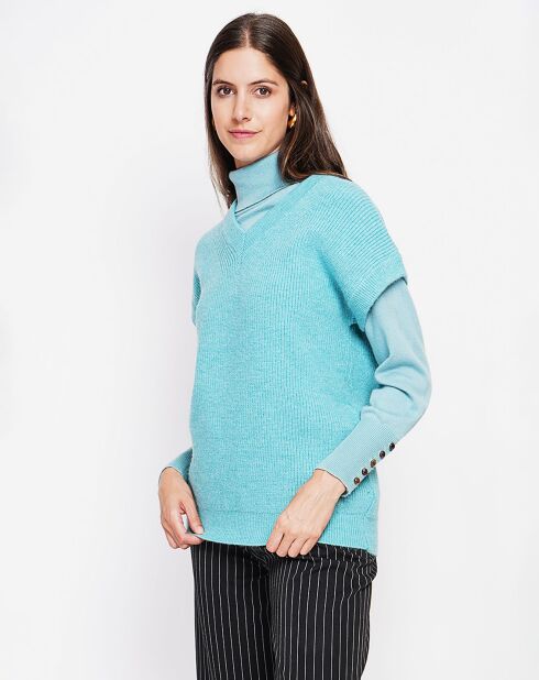 Pull sans manches Adele turquoise