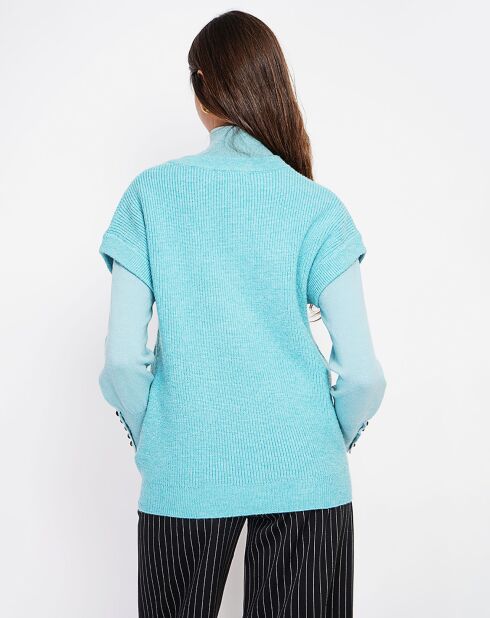 Pull sans manches Adele turquoise