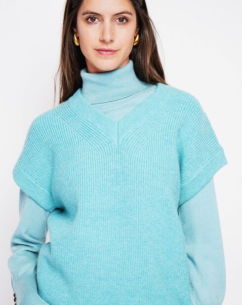 Pull sans manches Adele turquoise