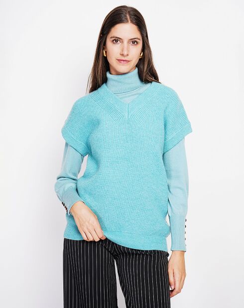 Pull sans manches Adele turquoise