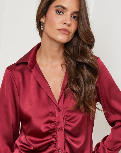 Chemise Ambre bordeaux