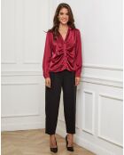 Chemise Ambre bordeaux
