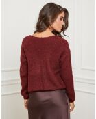 Gilet Elise bordeaux