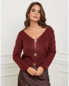 Gilet Elise bordeaux