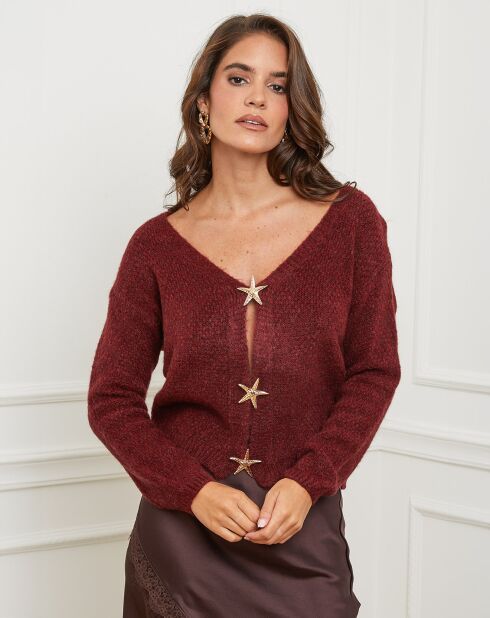 Gilet Elise bordeaux