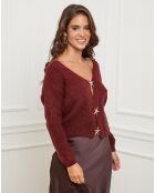 Gilet Elise bordeaux