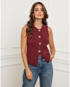 Gilet Romy bordeaux