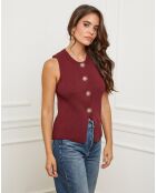 Gilet Romy bordeaux