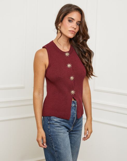 Gilet Romy bordeaux