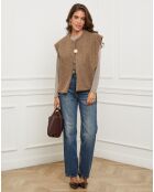 Gilet Alice taupe