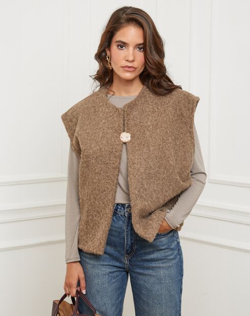 Gilet Alice taupe