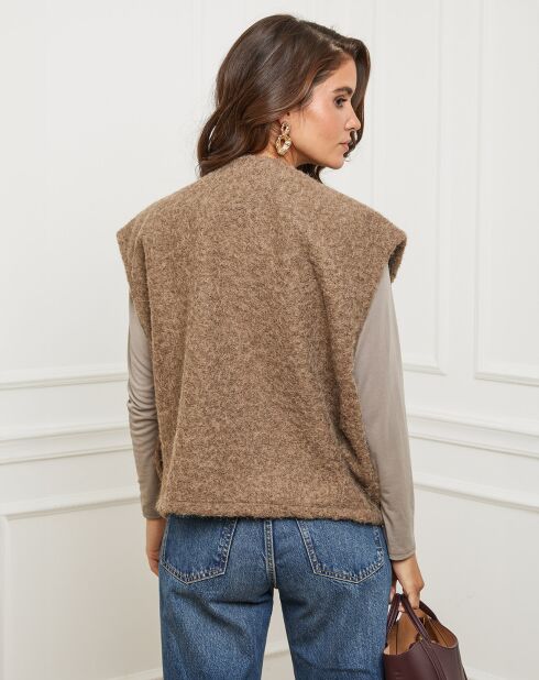 Gilet Alice taupe