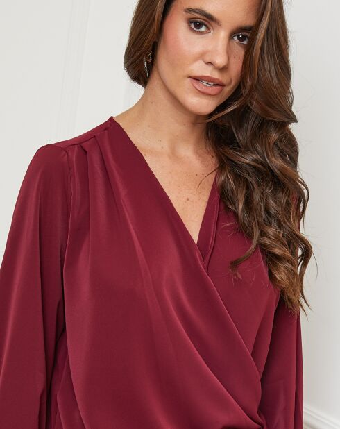 Chemisier Louise bordeaux