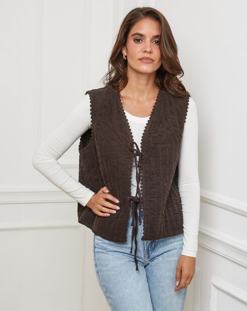 Gilet Diane choco