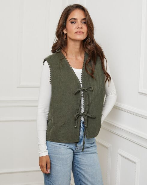 Gilet Diane kaki